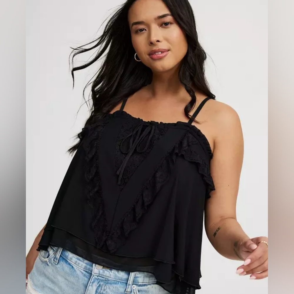 NWT 3X TORRID Mesh Tank BLACK - Picture 2 of 6